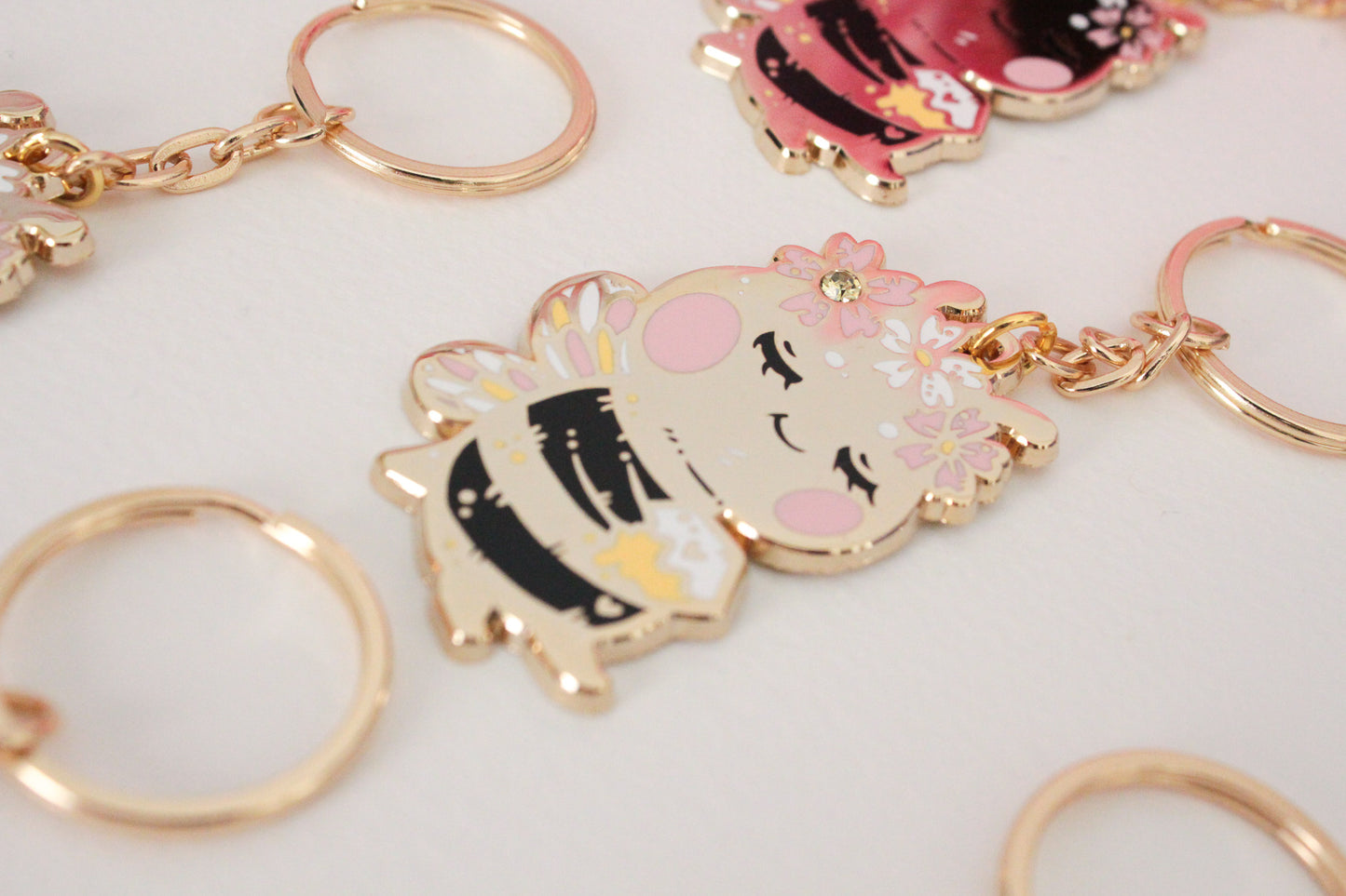 Golden Buzz: Cute Bee Keychain with Honeycomb - Stylish and Cute Accessory - Charenji