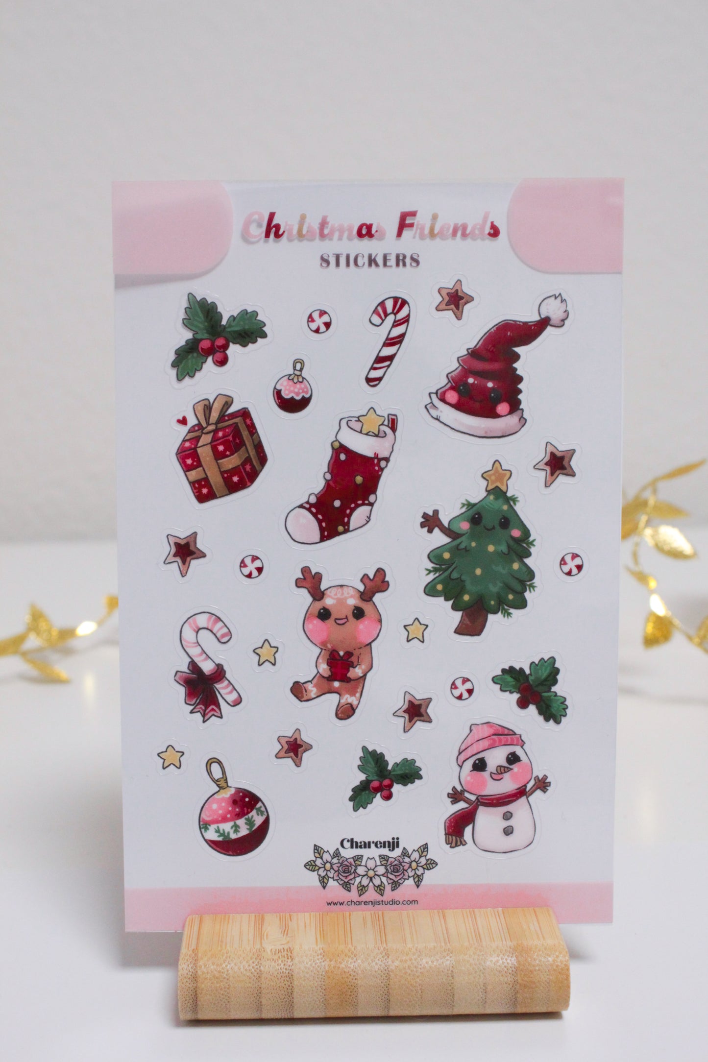 Festive Christmas Sticker Sheets – Cute & Colorful Holiday Designs - transparent stickers - Charenji