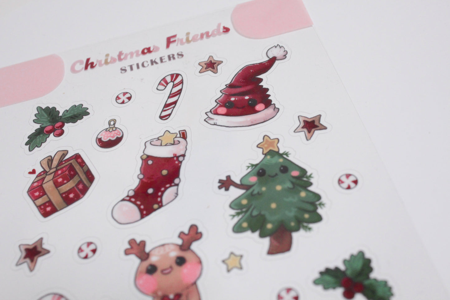 Festive Christmas Sticker Sheets – Cute & Colorful Holiday Designs - transparent stickers - Charenji