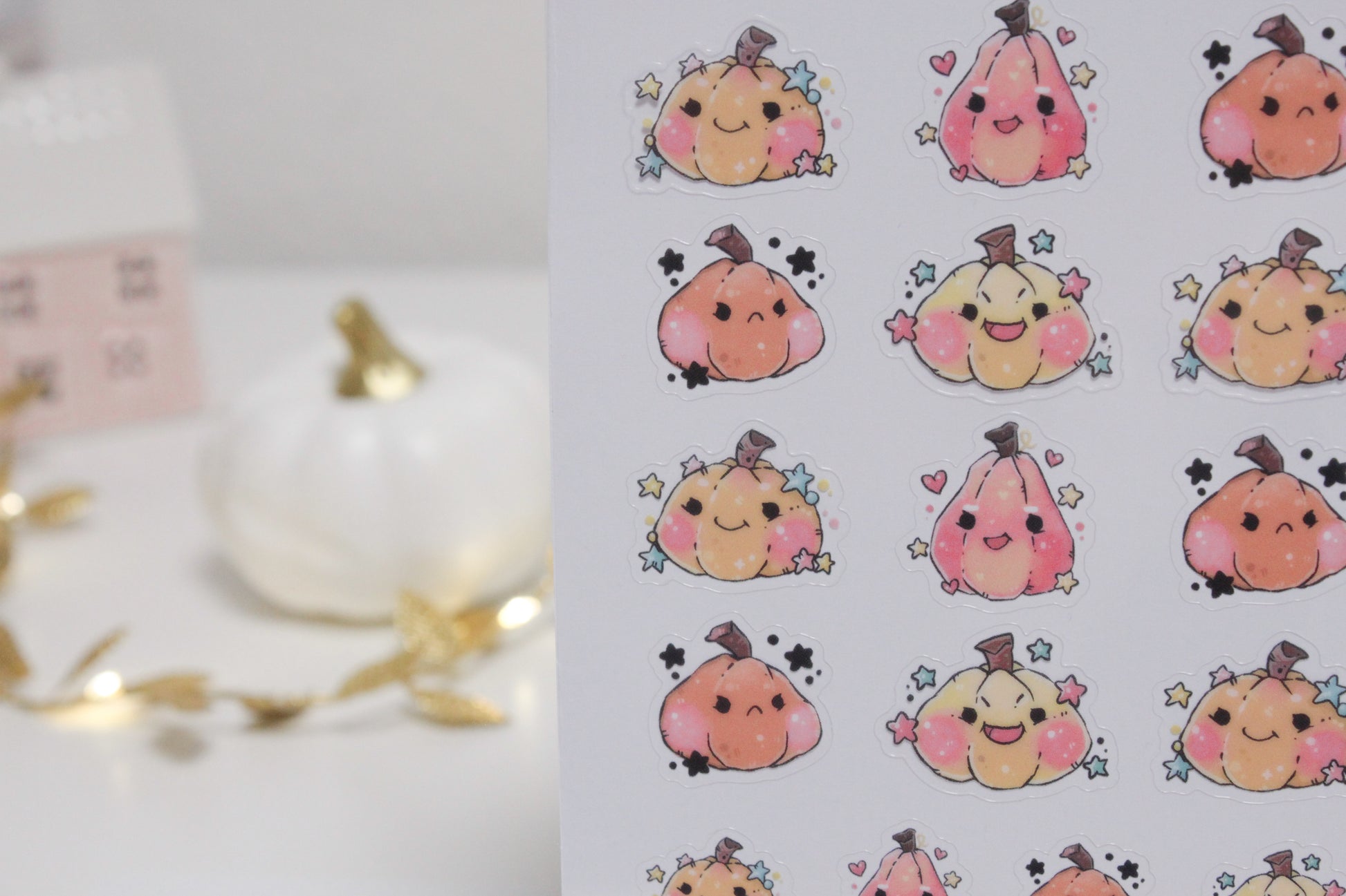 Autumn Pumpkin Stickers – Cozy & Cute Fall Vibes - transparent stickers - Charenji