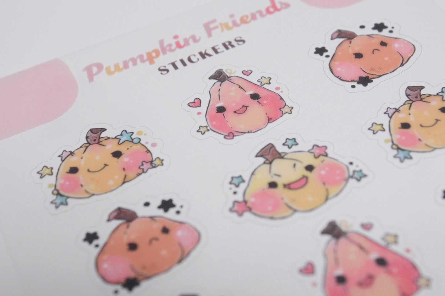 Autumn Pumpkin Stickers – Cozy & Cute Fall Vibes - transparent stickers - Charenji