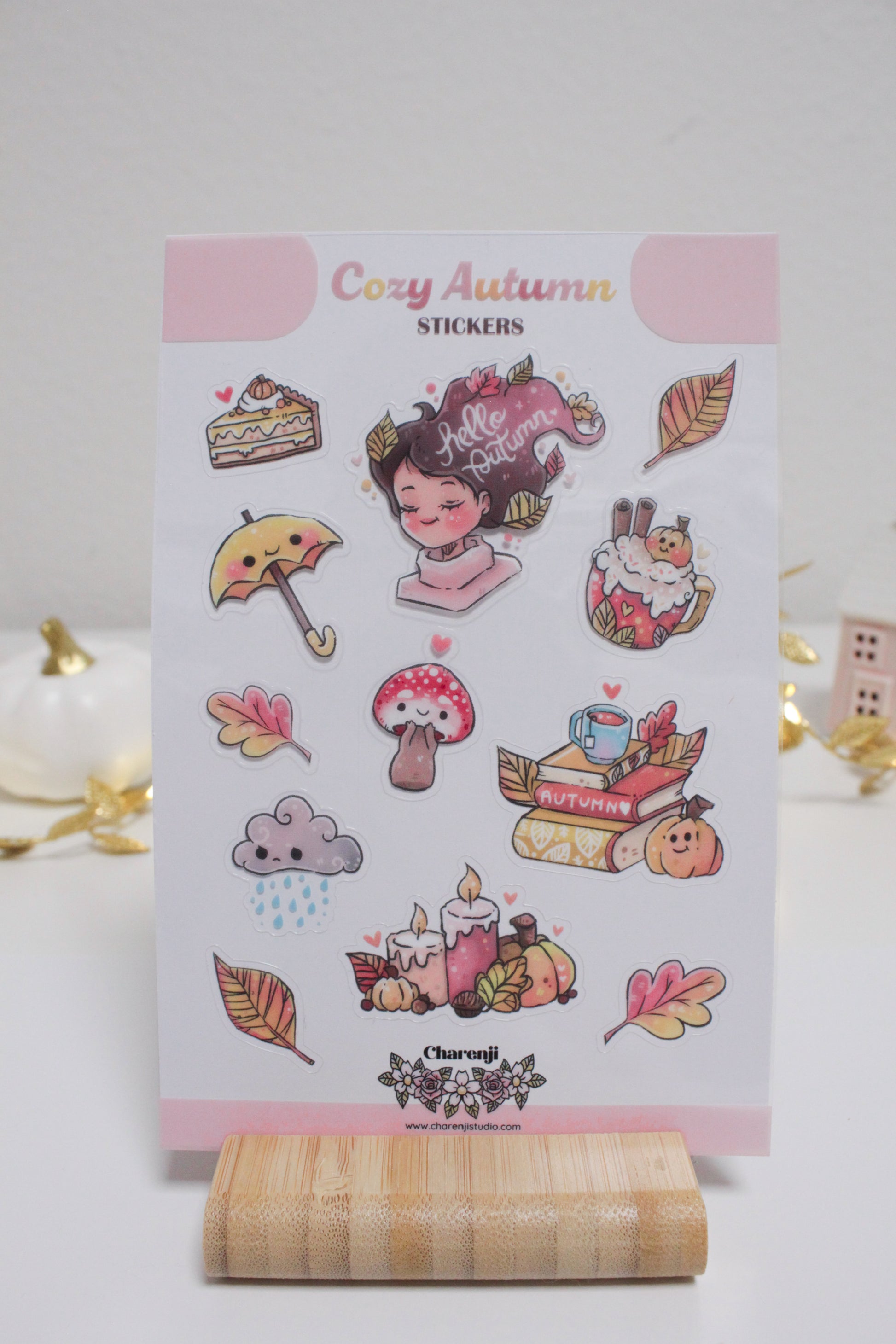Cozy Autumn Sticker Sheets – Cute Fall-Inspired Designs for Journals & Crafts! Transparent stickers - Charenji