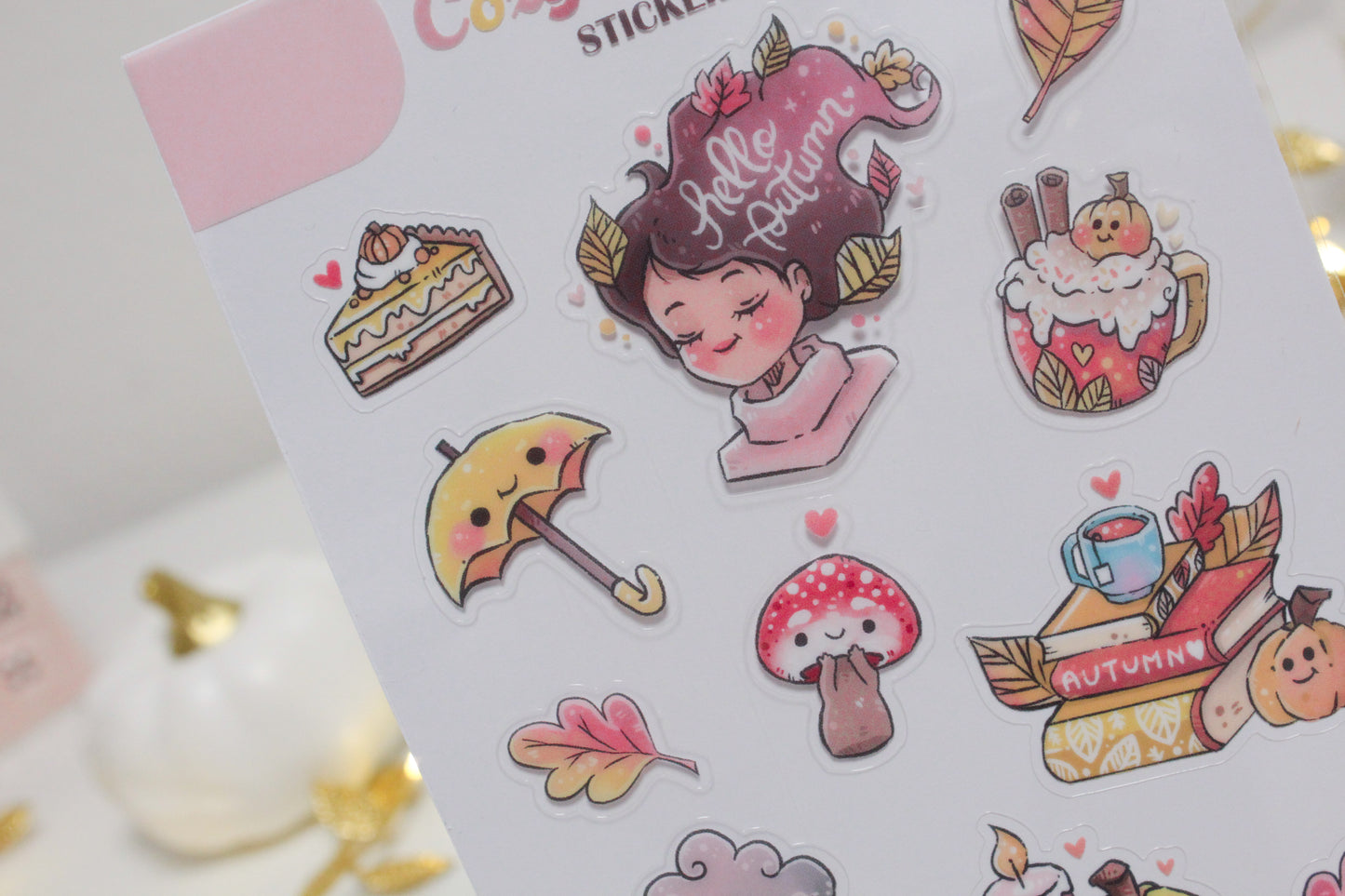 Cozy Autumn Sticker Sheets – Cute Fall-Inspired Designs for Journals & Crafts! Transparent stickers - Charenji