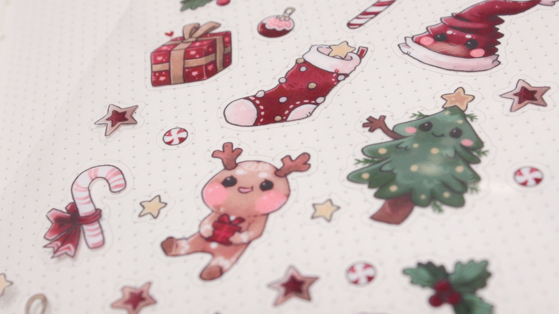 Festive Christmas Sticker Sheets – Cute & Colorful Holiday Designs - transparent stickers - Charenji