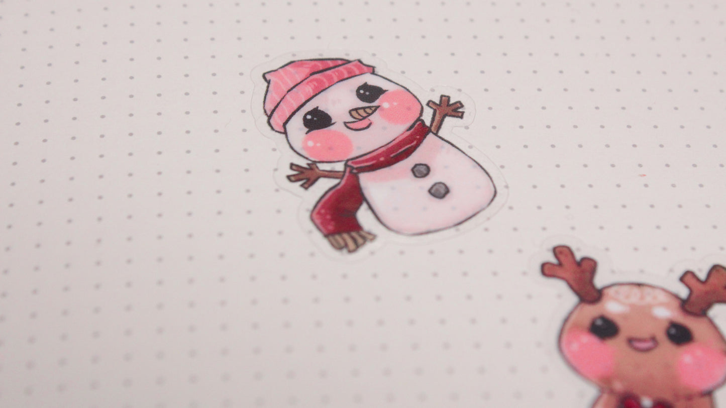 Festive Christmas Sticker Sheets – Cute & Colorful Holiday Designs - transparent stickers - Charenji