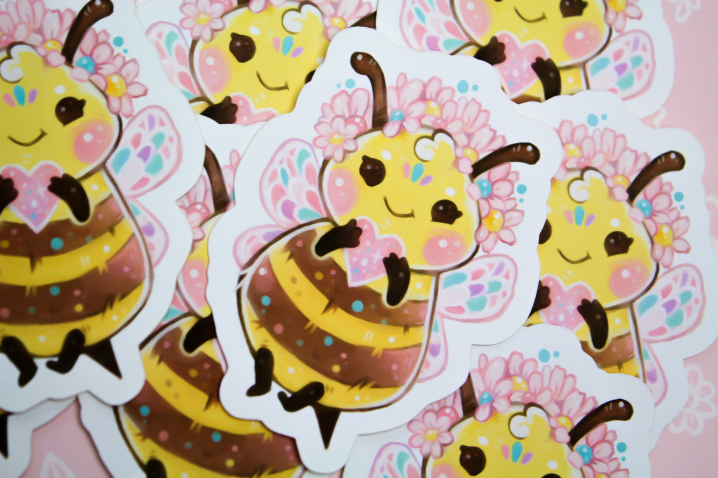 Bumblebee queen "BeeLinda" - PAPER or VINYL Sticker - Charenji